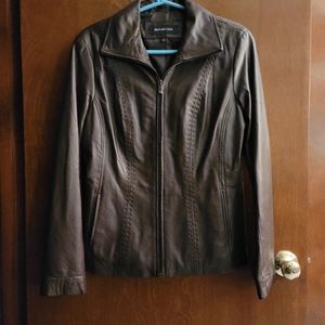 Chocolate Brown Leather Jacket